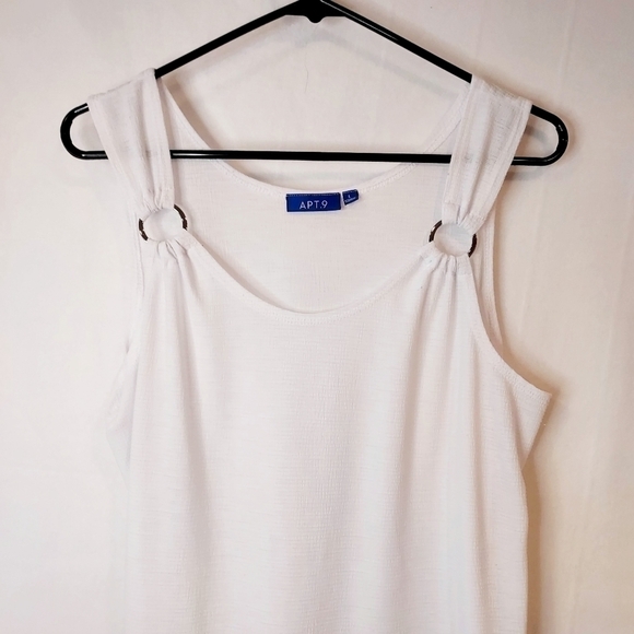 APT 9 | Swimsuit Beach Coverup White Pullover Sz L - Picture 1 of 8
